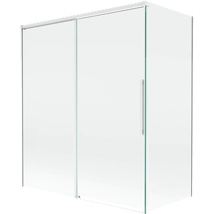 Mexen Rox двукрилен плъзгащ се екран за баня 140 + 70 x 150 см, прозрачен, бял - 8C9-140-070-20-00 (8C9-140-070-20-00)