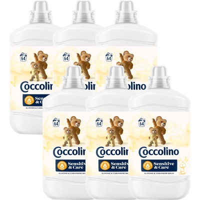 Coccolino Sensitive Бадемов концентрат за изплакване 384 измиване 6x1600ml (8720181410635)
