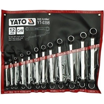 Yato sada klíčů očkových 12ks 6-32 mm ohnuté YT-0398