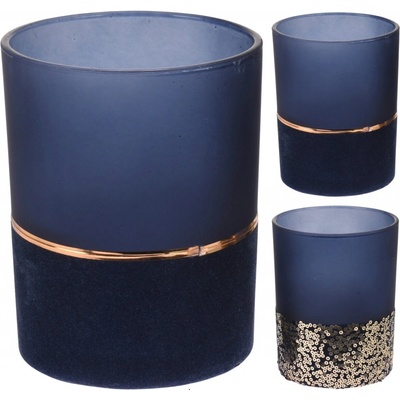 PROHOME - Svícen 12cm Velvet různé dekory