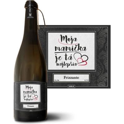 Sablio Moja mamička je tá najlepšia Prosecco biele suché šumivé víno 10,5 % 0,75 l (holá fľaša)