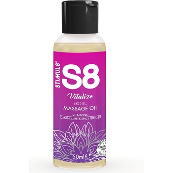 Stimul8 Масажно олио stimul8 - s8 vitalize erotic massage oil lime 50 ml