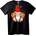NOONEBRAND Тениска Дядо Коледа със Сладолед и Хот Дог - 5XL, Black