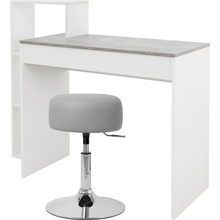 ML-Design Stôl ML-Design so stoličkou, 110x72x40 cm, biely/sivý, z lisovanej dosky
