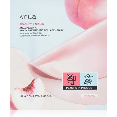 Anua Peach 70% Niacin Brightening Collagen Mask озаряваща маска за лице с колаген