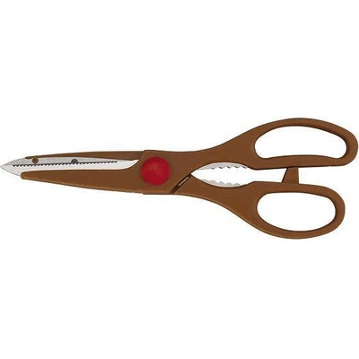 Elekom Комплект ножове и ножица Elekom (EK-13), Цвят Кафяв (ЕК-13 BR)