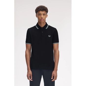 Fred Perry Блуза с яка Fred Perry Short Sleeve Twin Tipped Polo Shirt - Black Q46
