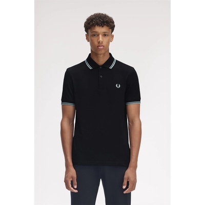 Fred Perry Блуза с яка Fred Perry Short Sleeve Twin Tipped Polo Shirt - Black Q46