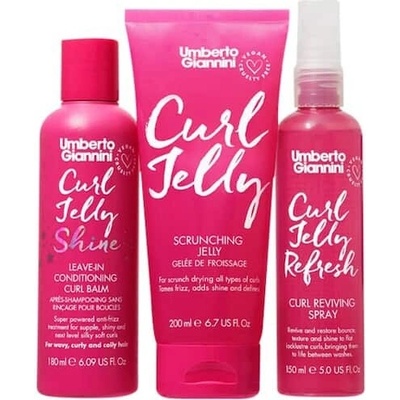 Umberto-Giannini Sbirka Styling-kudrlinekAward Winners Giftset 1x Curl Jelly Shine 180 ml + 1x Curl Scrunching Jelly 200 ml + 1x Curl Jelly Refresh 150 ml 1 Stk. (584,00 Kč / 1 ks.) – Hledejceny.cz