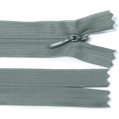 Spirálový zip no.3 skrytý nerozepínací 60cm - více barev color: 720 šedá metalická