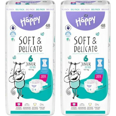 Bella Happy 15kg+ Junior Extra 6 2x48ks