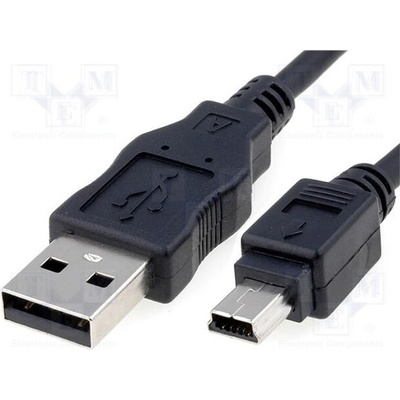 Goobay 45740 USB 2.0, USB A vidlice,USB B mini vidlice, 1m, černý