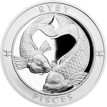 Česká mincovna Strieborná medaila Znamenie zverokruhu s venovaním Ryby proof 20 g