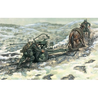 Italeri Model Kit military 6464 HORSE DRAWN BREDA 20/65 W/SERVANTS 1:35