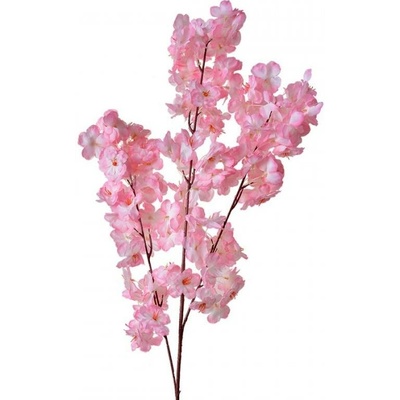 Umělá květina – sytě růžové kvítky na větvičce – 106 cm