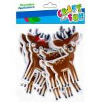 Craft with fun Felt decoration self-adhesive deer 12pcs