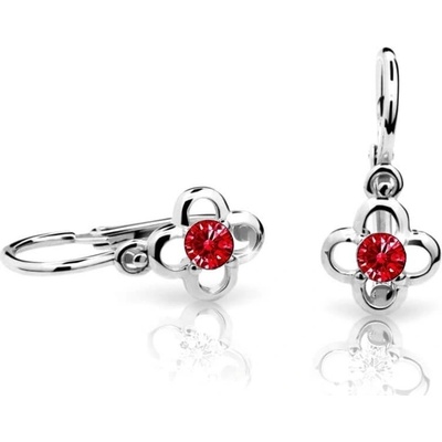 Cutie Jewellery detské náušnice z bieleho zlata C1944-10-X-2 červená