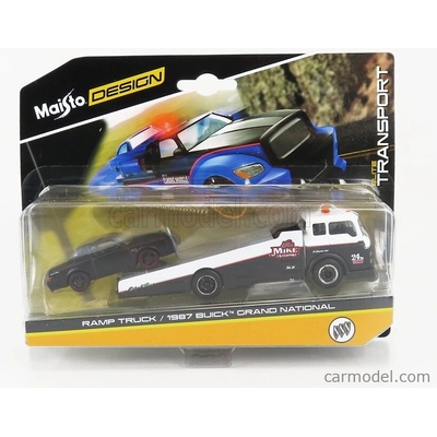 Maisto Buick Grand National 1987 With Ramp Truck 1:64 matná čierno-biela