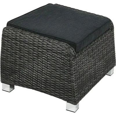Sunfun Malaga Taburet, 71 × 55 × 44 cm, hliník, PE ratan, polyester, antracit, 4024506607743