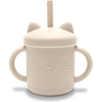MyFRIEND СИЛИКОНОВА ЧАША ДРЪЖКИ+СЛАМКa natural beige (10230660005)