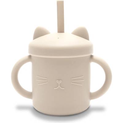 MyFRIEND СИЛИКОНОВА ЧАША ДРЪЖКИ+СЛАМКa natural beige (10230660005)