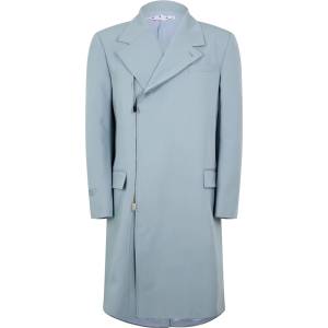 OFF WHITE Men's Off-White Embroidered Double Skate Zip Long Sleeve Overcoat - Ice