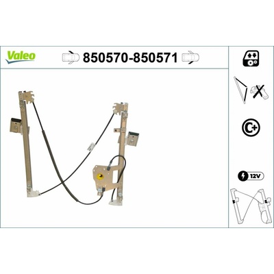 Mechanizmus zdvíhania okna VALEO 850570 850570