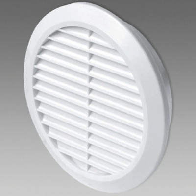 DEN BRAVEN Mriežka vetracia kruhová so sieťovinou biela priemer 150 mm