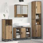 vidaXL Комплект мебели за баня Дъб 35 x 37, 5 x 188, 5 см (3402318)