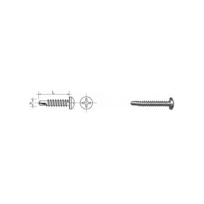 Uncanny Brand Self drill galvanized d7504m-h 3.5*13mm