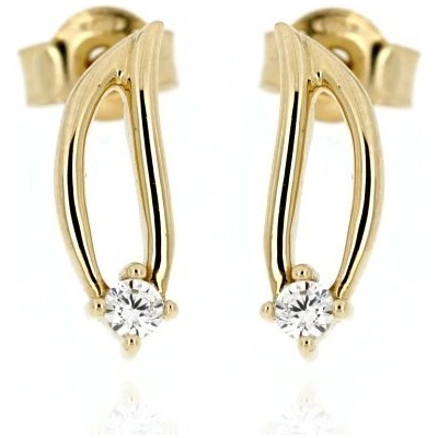 Zlatnictví U Kostela zlaté náušnice jemné lístečky 850