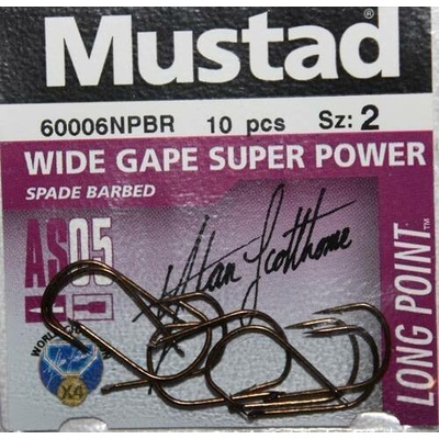 Mustad wide gape super power - vel. 2