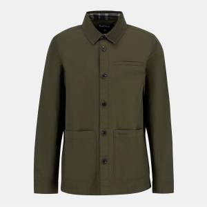 Barbour Mens Cole Tailored Overshirt - Olive OL51
