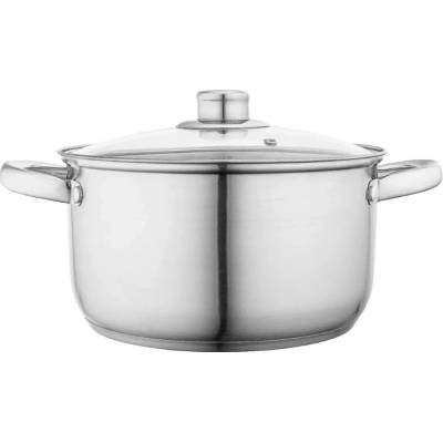 ALTOM DESIGN nerezový hrnec Fabio 22 cm, 4,7 l se skleněnou poklicí