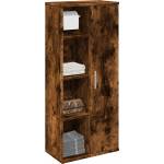 vidaXL Шкаф за баня с държач за ролки, опушен дъб, 39x22x90 см (858528)