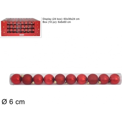 PROHOME Koule vánoční 6cm 10ks