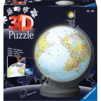 Image 1 of Ravensburger Ravensburger 3D пъзел Глобус със светлина (11549)
