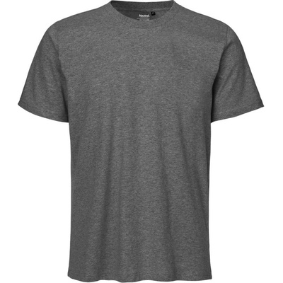 Neutral tričko O60002 z bio bavlny krátký rukáv unisex melír šedé tmavé