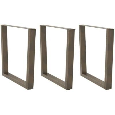 Omaxi 958328 Nohy k jídelnímu stolu ve tvaru V 3 ks přírodní ocel 80 x 72-73,3 cm ocel