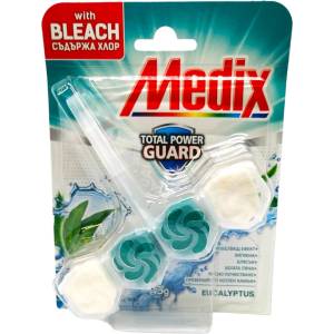  MEDIX ароматизатор за тоалетна чиния, Wc fresh drops, Chlorine, Eucalyptus, 55гр