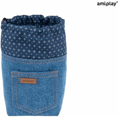Amiplay Tastička na pamlsky denim 10 x 7 x 14 cm