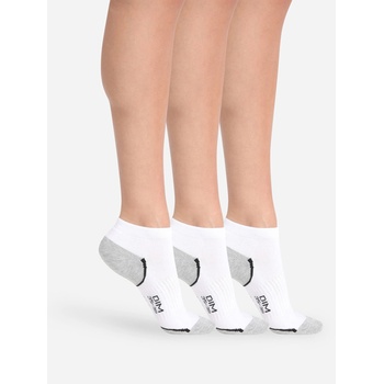 DIM Комплект от три дамски спортни чорапа в сиво и бяло Dim SPORT IN-SHOE 3x DIM | Byal | ЖЕНИ | 35-38