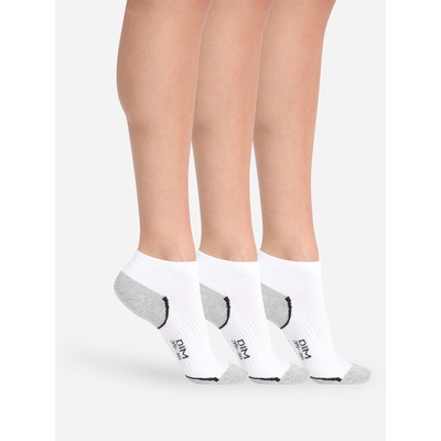 DIM Комплект от три дамски спортни чорапа в сиво и бяло Dim SPORT IN-SHOE 3x DIM | Byal | ЖЕНИ | 35-38