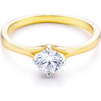 SAVICKI Годежен пръстен savicki: двуцветно злато, кубичен цирконий