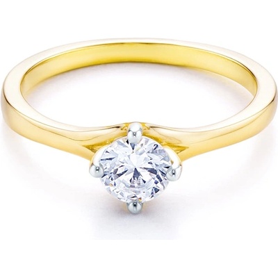 SAVICKI Годежен пръстен savicki: двуцветно злато, кубичен цирконий