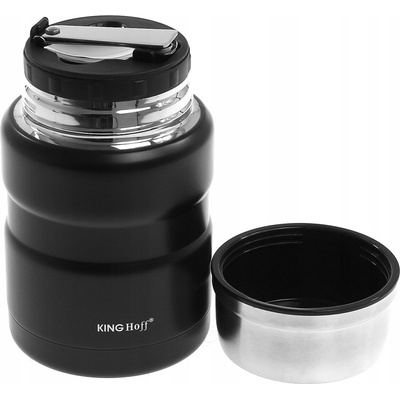 KingHoff termoska s lyžicou 500 ml čierná