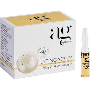 AG PHARM Интензивен серум за лице MY BEST FACE , лифтинг ефект, AG Pharm Lifting Serum Firming & Restructuring 1amp x 2ml