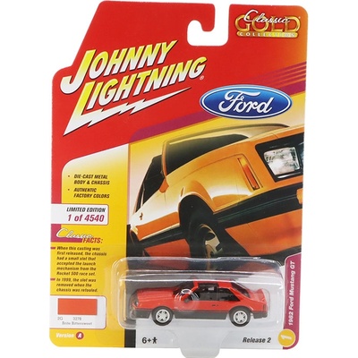Johnny Lightning Ford Mustang GT 1982 červená 1:64