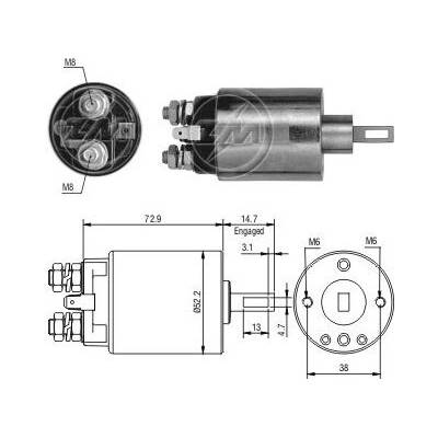 Spínač startéru Hitachi 211447501