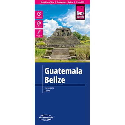 mapa Guatemala,Belize 1:500 t.